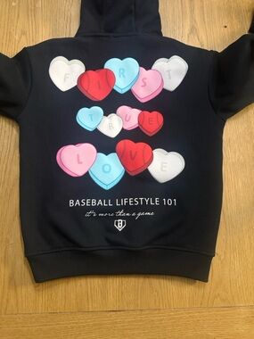 Baseball lifestyle Boys Heart Hoodie